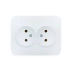 ASTI Розетка двойная без заземления 16А, белая Lezard 7081-0200-128B
