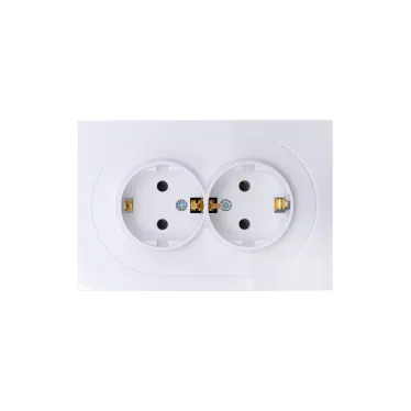 OSEN Розетка двойная с защитой от детей 16А, механизм, белый Lezard 743-0200-127BPCH