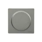 LETO Розетка с заземлением с крышкой платина Lezard 752-3500-123B