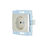 ASTI Розетка с защитой от детей, 16 А,механизм, жемчужно-белый перламутр Lezard 7081-3088-124B