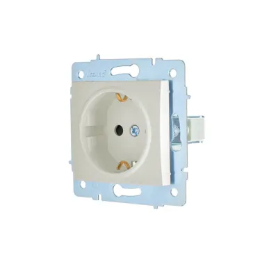 ASTI Розетка с защитой от детей, 16 А,механизм, жемчужно-белый перламутр Lezard 7081-3088-124B