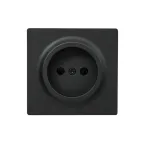                  LETO Розетка без заземления чёрный бархат Lezard 752-4200-121B
               