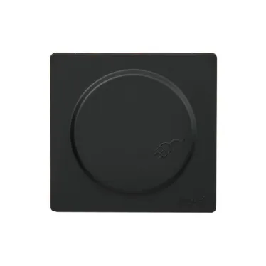 LETO Розетка с заземлением с крышкой чёрный бархат Lezard 752-4200-123B