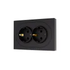                  OSEN Розетка двойная с защитой от детей 16А, механизм, чёрный бархат Lezard 743-4200-127BPCH
               