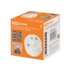 Выключатель фарфоровый поворотный проходной с ручкой (бантик) 10А белый «Болонь» TDM