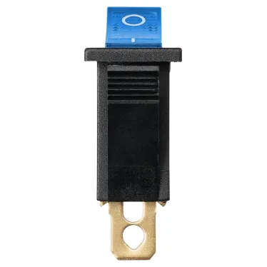 Выключатель клавишный IRS-101N 250В AC/DC, 1P, 15А, (3с), ON-OFF, черный корпус, синяя клавиша с LED подсветкой TDM