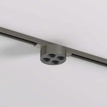 Светильник для трека SHINE GRILL со светодиодом D74хH28 48В DC 6 Вт RA-90 3000 К IP20 темный никель алюм. DENKIRS DK5772-DN