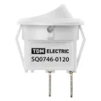 Выключатель клавишный круглый KCD11-101 250В AC/DC, 1P, 3А, (2с), ON-OFF, белый, Micro TDM