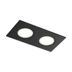 Светильник встраиваемый влагозащищенный PORT 2х15 Вт макс. LED GU5.3 IP65 черн. полимер