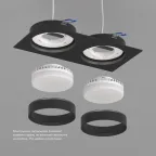 Светильник встраиваемый FLAT IP20 до 15 Вт GX53 LED черн. алюм.