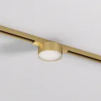 Светильник для трека SHINE FLOW со светодиодом D74хH28 48В DC 6 Вт RA-90 3000 К IP20 сатинированная латунь алюм. DENKIRS DK5761-SB