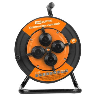 Удлинитель силовой УКз16-004 TDM (IP44 4 места/30м ПВС 3х10)