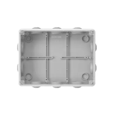 Распаячная коробка ОП 190х140х70мм прозрач. крышка IP55 10 гермовводов инд. штрихкод TDM