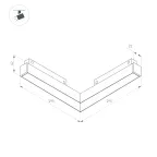 Светильник MAG-ORIENT-FLAT-ANGLE-L295-18W Day4000 BK, 100 deg, 48V, IP20, металл, 5 лет