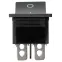 Выключатель клавишный KCD4-201 250В AC/DC, 2P, 16А, (4с), (ON)-OFF, черный, без фиксации TDM