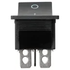 Выключатель клавишный KCD4-201 250В AC/DC, 2P, 16А, (4с), (ON)-OFF, черный, без фиксации TDM