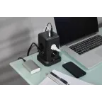 DOMINIC Удлинитель У08K 8 мест 2P+PE 1,5м 3х1,0мм2 16А/250В USB A+C 20Вт черный IEK