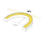 Гибкий неон 12 Вт/м 24В RGB IP67 80LED/м SPI WAVE-SIDE-DOUBLE-A80-16x15mm SMD 2835 5м, вывод боковой, 5 лет