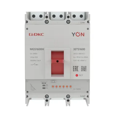 Выключатель автоматический YON MGS1600H 3P 640-1600A 85kA с электронным расцепителем ETS