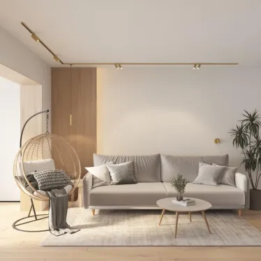 Светильник для трека SHINE SPOT со светодиодом D40хH200 кабель 1500 мм 48В DC 8 Вт RA-90 3000 К IP20 сатинированная латунь алюм. DENKIRS DK5744-SB