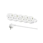 Удлинитель бытовой Люкс 5 гнезд 10 м с/з с з/ш ПВС 3х15 мм2 16 А 250 В 3700 Вт TDM