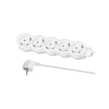 Удлинитель бытовой Люкс 5 гнезд 10 м с/з с з/ш ПВС 3х15 мм2 16 А 250 В 3700 Вт TDM