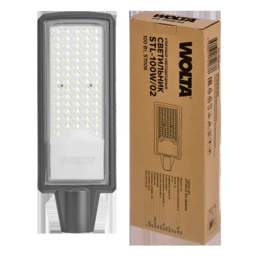 Светильник уличный светодиодный консольный ДКУ 100 Вт 10000 лм 5700К Ra 80 AC 230В IP65 143х60х400мм линза КСС Ш130x60 STL-02