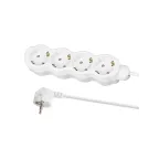 Удлинитель бытовой Люкс 4 гнезда 10 м с/з с з/ш ПВС 3х15 мм2 16 А 250 В 3700 Вт TDM