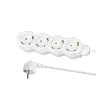 Удлинитель бытовой Люкс 4 гнезда 10 м с/з с з/ш ПВС 3х15 мм2 16 А 250 В 3700 Вт TDM