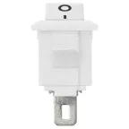 Выключатель клавишный KCD11-101 250В AC/DC, 1P, 3А, (2с), ON-OFF, белый, Micro TDM