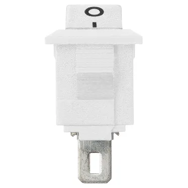 Выключатель клавишный KCD11-101 250В AC/DC, 1P, 3А, (2с), ON-OFF, белый, Micro TDM