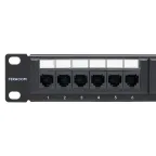 Патч-панель TERACOM 19'' Cat.5E 1U неэкранированная UTP 24 порта RJ-45 110 IDC