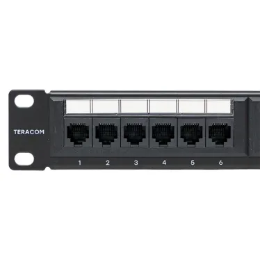 Патч-панель TERACOM 19'' Cat.5E 1U неэкранированная UTP 24 порта RJ-45 110 IDC