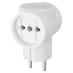 Тройник 3х2П 16А 250B ЕВРО белый "Ретро" (карболит) TDM