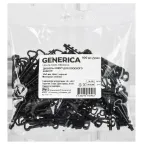 Дюбель-хомут 10х5мм для плоского кабеля нейлон черный (100шт/упак) GENERICA