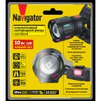 Фонарь светодиодный NPT-H44-ACCU 10Вт 1LED налобный аккумуляторный