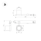 Светильник LGD-DIAFILM-4TR-R60-10W Warm3000 BK, 38 deg, 230V, IP20, металл, 5 лет