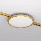 Светильник для трека SHINE FLOW со светодиодом D198хH27 48В DC 15 Вт RA-90 3000 К IP20 сатинированная латунь алюм. DENKIRS DK5763-SB