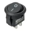 Выключатель клавишный круглый KCD11-101 250В AC/DC, 1P, 3А, (2с), ON-OFF, черный, Micro TDM