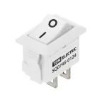 Выключатель клавишный KCD11-101 250В AC/DC, 1P, 3А, (2с), ON-OFF, белый, Micro TDM