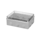 Распаячная коробка ОП 190х140х70мм прозрач. крышка IP55 10 гермовводов инд. штрихкод TDM