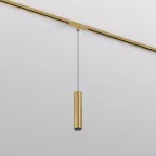 Светильник для трека SHINE SPOT со светодиодом D40хH200 кабель 1500 мм 48В DC 8 Вт RA-90 3000 К IP20 сатинированная латунь алюм. DENKIRS DK5744-SB