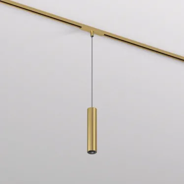 Светильник для трека SHINE SPOT со светодиодом D40хH200 кабель 1500 мм 48В DC 8 Вт RA-90 3000 К IP20 сатинированная латунь алюм. DENKIRS DK5744-SB