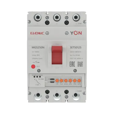 Выключатель автоматический YON MGS250N 3P 50-125A 36kA с электронным расцепителем ETS