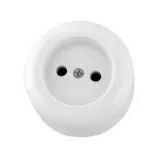 Розетка 2П 16А 250B о/у белая "Ретро" (карболит) TDM