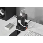 DOMINIC Удлинитель У08K 8 мест 2P+PE 1,5м 3х1,0мм2 16А/250В USB A+C 20Вт черный IEK