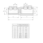 Соединитель болтовой СБП 50-120 (до 20 кВ)