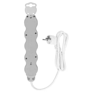 Удлинитель бытовой Люкс 5 гнезд 10 м с/з с з/ш ПВС 3х15 мм2 16 А 250 В 3700 Вт TDM