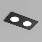 Светильник встраиваемый влагозащищенный PORT 2х15 Вт макс. LED GU5.3 IP65 черн. полимер
