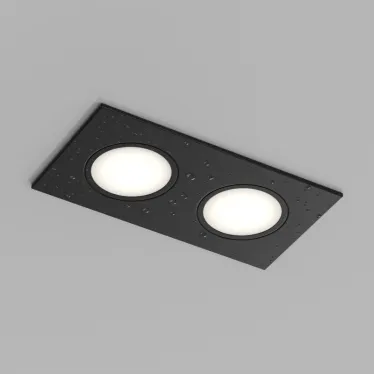 Светильник встраиваемый влагозащищенный PORT 2х15 Вт макс. LED GU5.3 IP65 черн. полимер